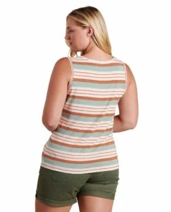 Grom Tank - Women's -Toad&Co Sales Store 1035988706 ToadAndCo GromTank Salt70sStripe Wmns Rear