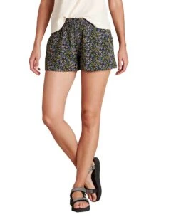 Sunkissed Pull-On Short - Women's -Toad&Co Sales Store 1035988792 ToadAndCo SunkissedPullOnShort BlackStarPrint Wmns Front