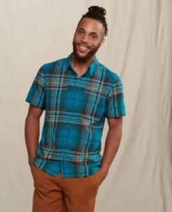 Smythy Short-Sleeve Shirt - Men's 7 Smythy Short-Sleeve Shirt - Men's -Toad&Co Sales Store 1036006594 ToadandCo SmythyShortSleeveShirt Curacao Mens Front