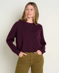 Foxfern Crew Sweater -Toad&Co Sales Store T1001305 Deep Mahogany 3