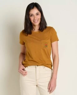 Women's Primo Crew Embroidered -Toad&Co Sales Store T1001915 Pocket Cross Stitch 3