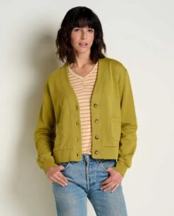 Hemp Daybreaker Cardigan 5 Hemp Daybreaker Cardigan -Toad&Co Sales Store T1082301 Green Moss 3