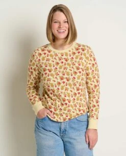 Foothill Long Sleeve Crew -Toad&Co Sales Store T1241009 Barley Floral Print 5