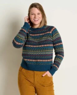 Women's Cazadero Crew Sweater -Toad&Co Sales Store T1241020 Midnight 3