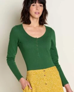 Ponderosa Long Sleeve Bodysuit -Toad&Co Sales Store T1241304 Pasture 3