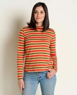 Maisey Long Sleeve T-Neck 6 Maisey Long Sleeve T-Neck -Toad&Co Sales Store T1241906 Grenadine Stripe 3