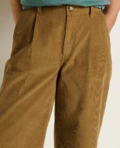 Scouter Cord Pleated Pull On Pant -Toad&Co Sales Store T1441300 Honey Brown 3