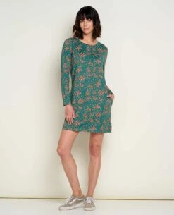 Windmere II Long Sleeve Dress -Toad&Co Sales Store T1781906 Jasper Seedpod Print 3