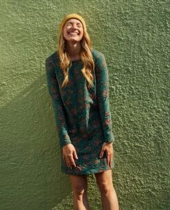Windmere II Long Sleeve Dress -Toad&Co Sales Store T1781906 Jasper Seedpod Print 4