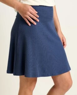 Chaka Cable Rib Skirt -Toad&Co Sales Store T1841301 True Navy 3