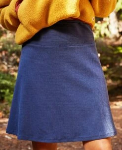Chaka Cable Rib Skirt -Toad&Co Sales Store T1841301 True Navy 5