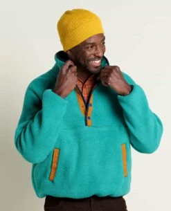 Men's Campo Fleece Pullover -Toad&Co Sales Store T2081300 Cyan 3