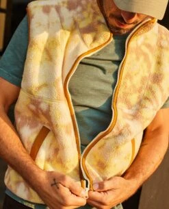 Men's Campo Fleece Vest -Toad&Co Sales Store T2081302 Barley Tie Dye Print 4