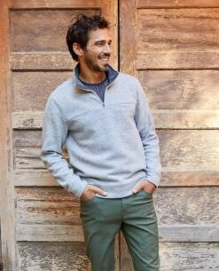 Kennicott Quarter Zip Sweater -Toad&Co Sales Store T2231200 Heather Grey 4