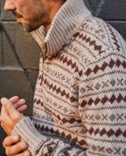 Men's Wilde 1/4 Zip Sweater -Toad&Co Sales Store T2241300 Honey Brown 5